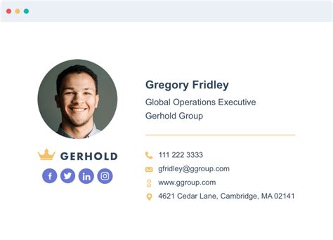 Professional Email Signature Template Free