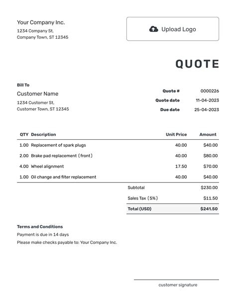 Professional Quote Template
