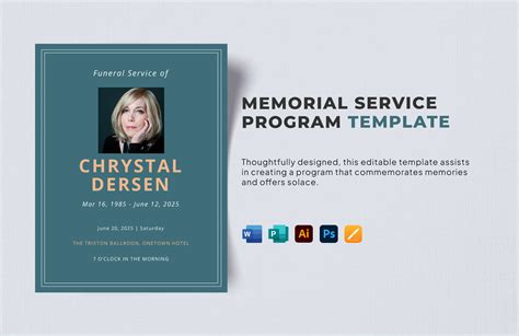 Program For Memorial Service Template