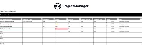 Project Task Tracker Template
