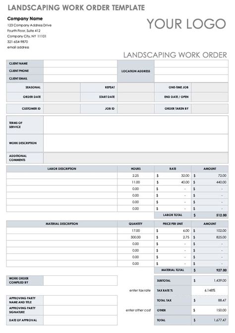Property Management Work Order Template