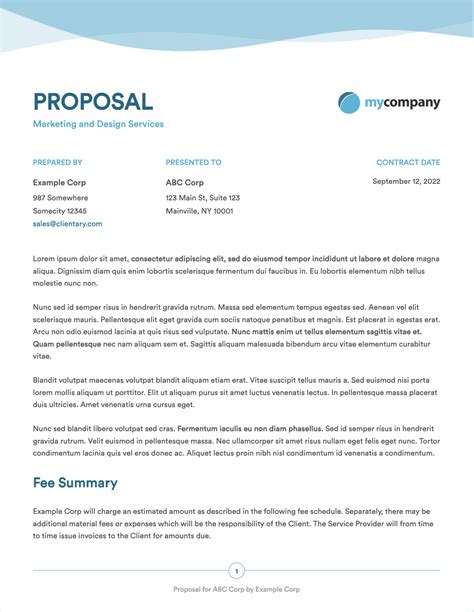 Proposal Template Free