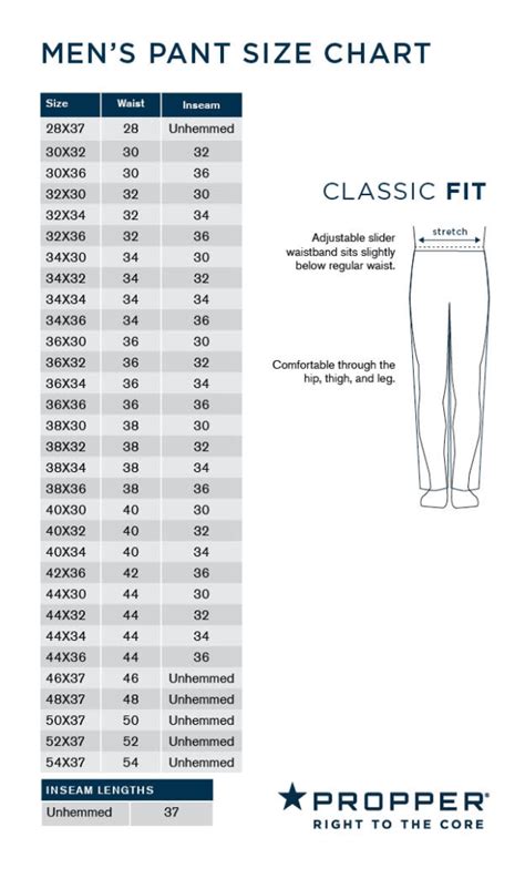 Propper Pants Size Chart