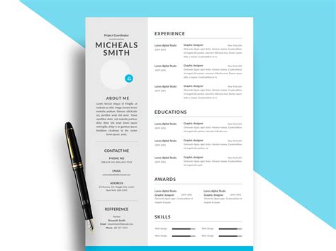 Psd Resume Template
