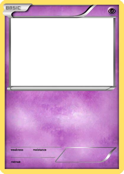 Psychic Pokemon Card Template