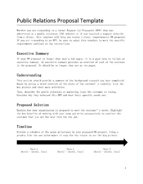 Public Relations Proposal Template