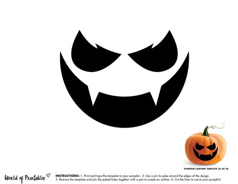 Pumpkin Carving Template Vampire