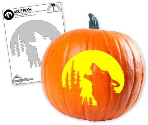 Pumpkin Carving Templates Wolf
