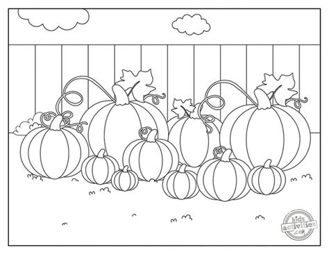 Pumpkin Patch Coloring Pages Free Printable