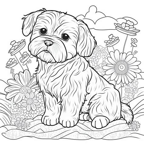 Puppy Printable Coloring Page
