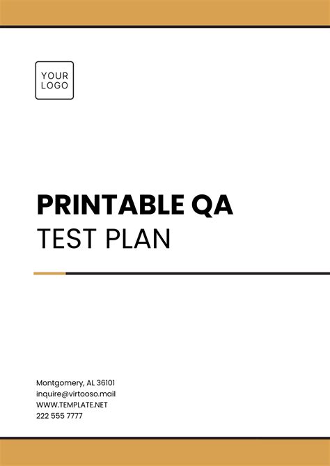 Qa Plan Template
