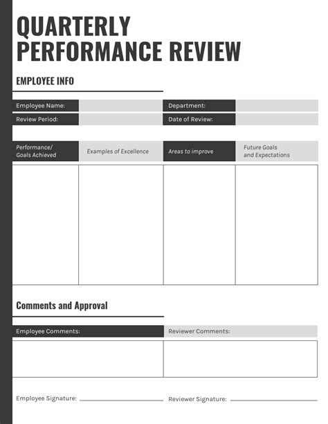 Quarterly Review Template