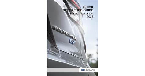 Quick Reference Guide Service Manual