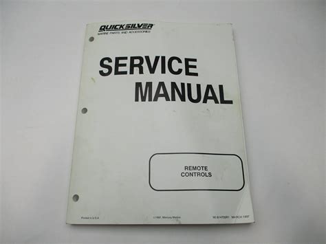 Quicksilver Remote Control Service Manual