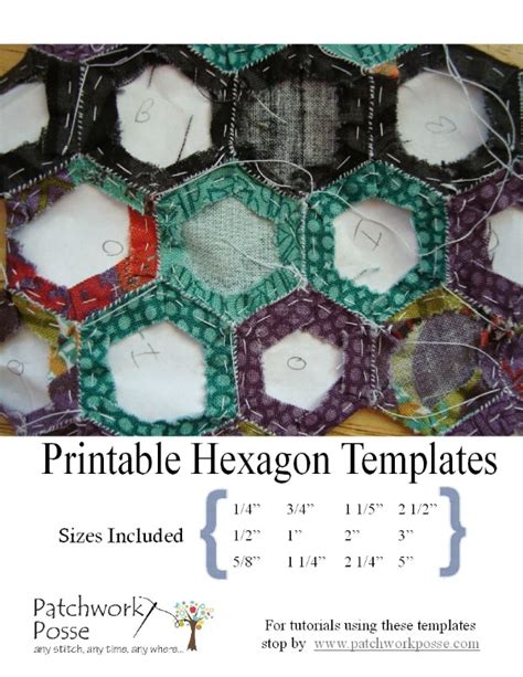 Quilt Hexagon Templates