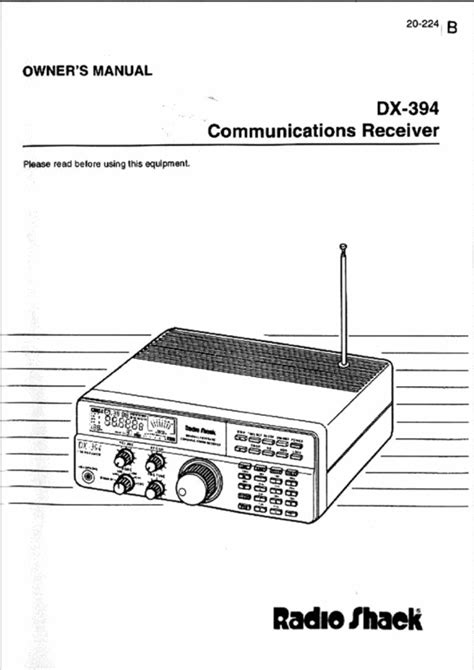 Radio Shack Dx 394 Op And Service Manuals