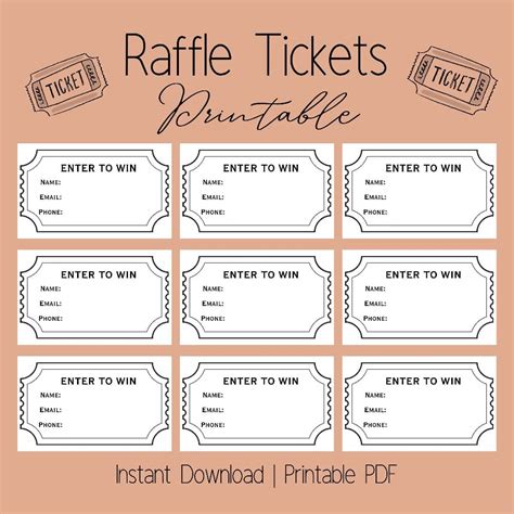 Raffle Ticket Template Free