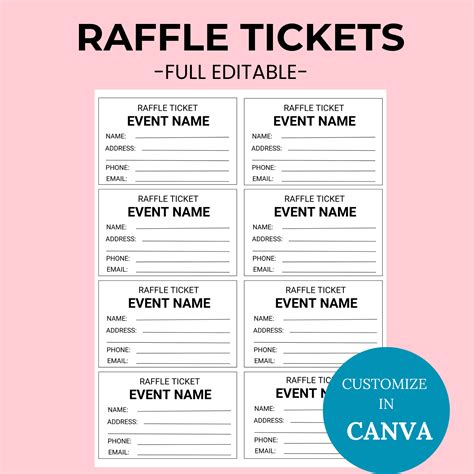 Raffle Ticket Template Word