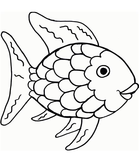 Rainbow Fish Template To Colour
