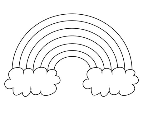 Rainbow Printable Coloring Page