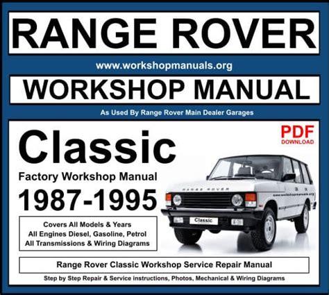 Range Rover Classic Complete Workshop Service Manual