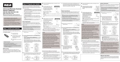 Rca Universal Remote Manual Code Entry