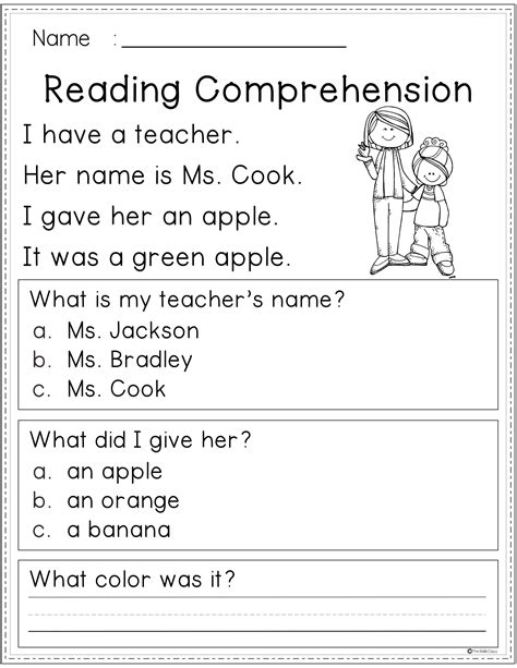 Reading Comprehension Printables