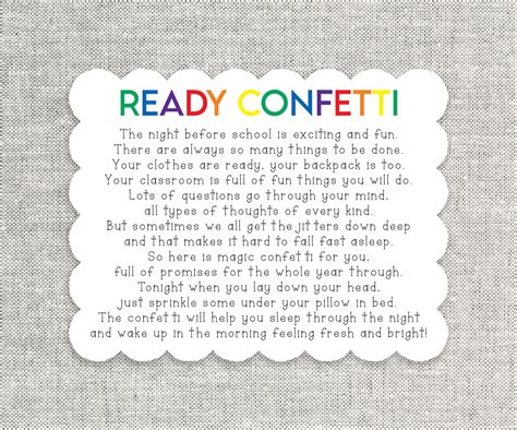 Ready Confetti Free Printable