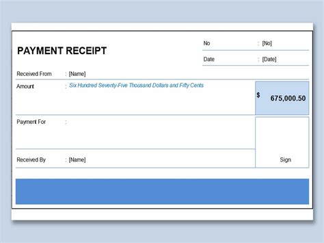 Receipt Of Check Template