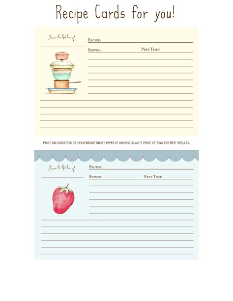 Recipe Card Template For Google Docs