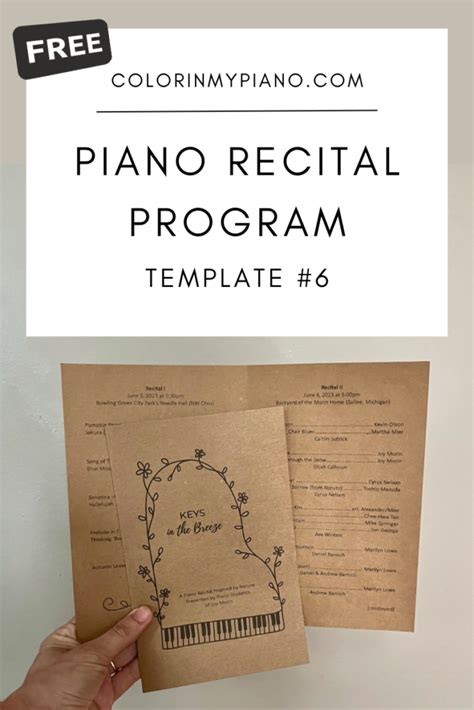 Recital Programme Template