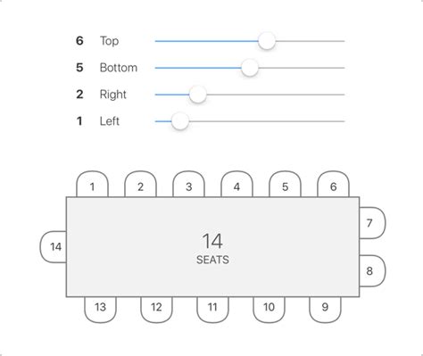 Rectangle Table Seating Chart