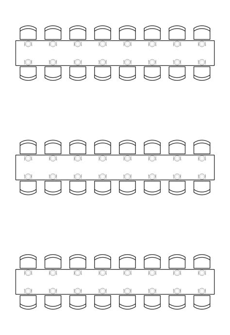 Rectangle Table Seating Plan Template
