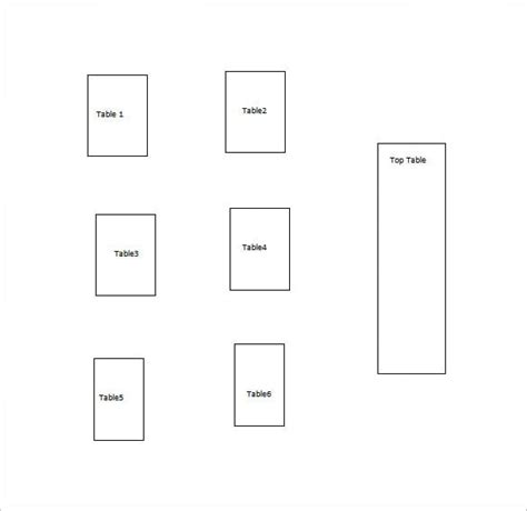 Rectangular Table Seating Chart Template
