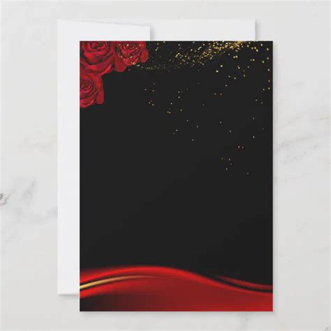 Red And Black Invitation Template Blank