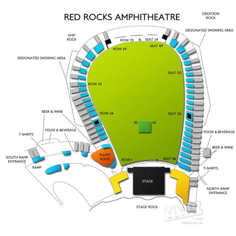 Red Rock Amphitheater Colorado Seating Chart