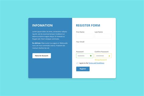 Registration Page Template