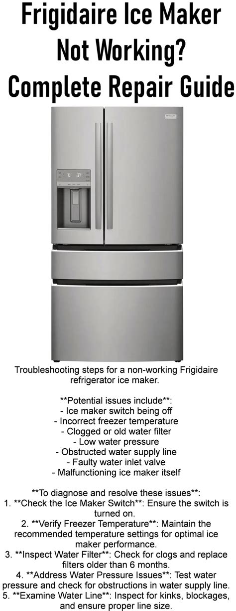 Remove Ice Maker Frigidaire: A Comprehensive Guide to Refresh Your Appliance