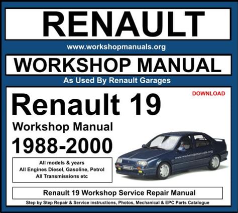 Renault 19 Workshop Repair Manual