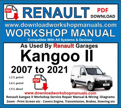 Renault Kangoo Ii Body Repair Service Workshop Manual