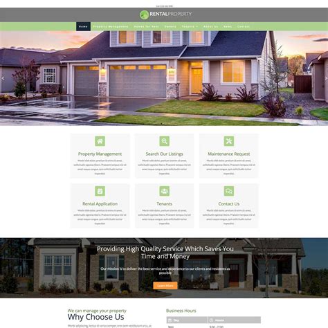 Rental Property Website Template
