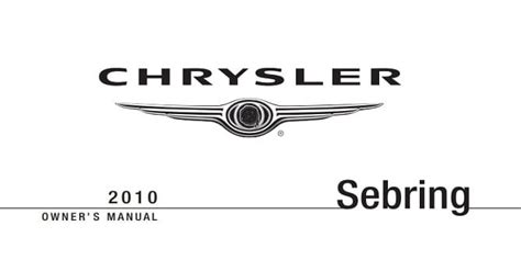 Repair Manual Chrysler Sebring 2008