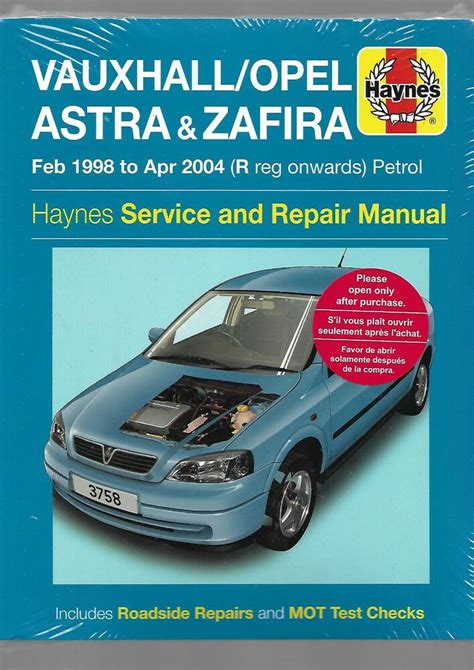 Repair Manual Vauxhall Astra G Petrol