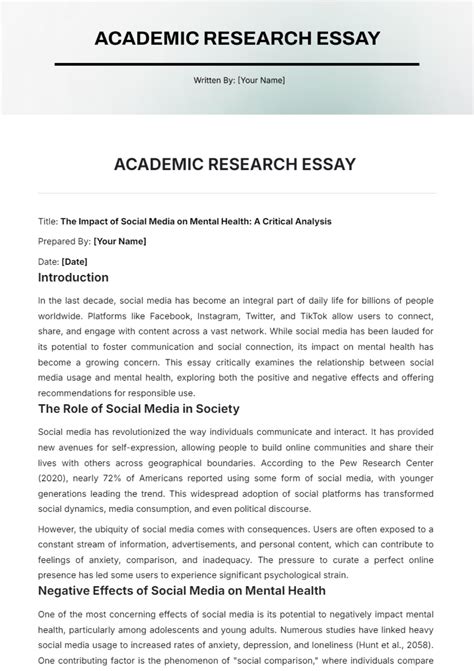Research Essay Template