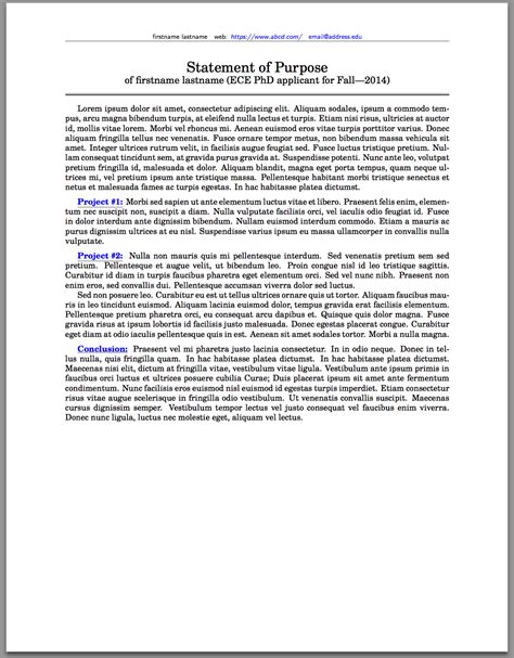 Research Statement Latex Template