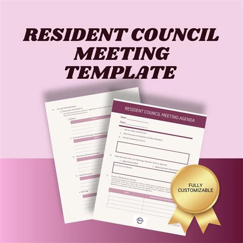 Resident Council Meeting Template