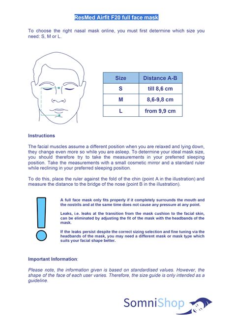 Resmed Headgear Size Chart