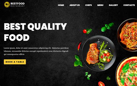 Restaurant Web Page Template