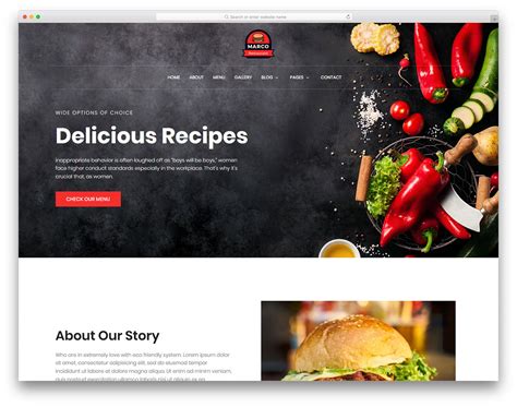 Restaurants Website Templates