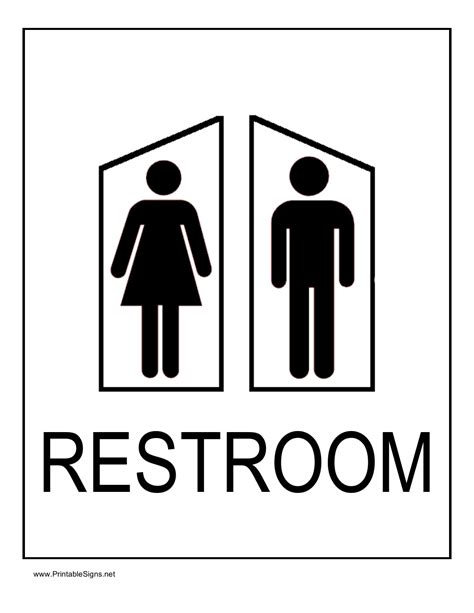 Restroom Signs Printable